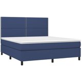  Krevet s oprugama i madracem plavi 180x200 cm od tkanine | shoptok.hr