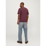 Jack & Jones Majica 'JJECALEB' marine / vinsko rdeča / bela | Shoptok.si