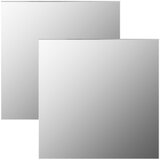 vidaXL Stensko ogledalo 2 kosa 60x60 cm kvadratno steklo | Shoptok.si