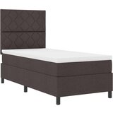 vidaXL Krevet s kutijom opruga i madracem tamno smeđi 90x200 cm tkanina | shoptok.hr