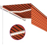  Automatska tenda roleta i senzor LED 3 5x2 5 m narančasto-smeđa - narančasta i smeđa 3.5 x 2.5 m 1 | shoptok.hr