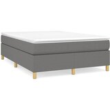  Krevet s oprugama i madracem tamnosivi 140x190 cm od tkanine | shoptok.hr