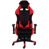 XORA GAMING STOL kovina, umetna masa, tekstil rdeča, črna | Shoptok.si
