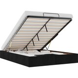 Maison Chic Otomanski Posteljni okvir - Dvoposteljna postelja - Zakonska postelja brez vzmetnice črn 140x200 cm blago-J461, (21770709) | Shoptok.si