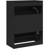 vidaXL Omarica za čevlje z 2 predaloma črna 80x42x108 cm | Shoptok.si