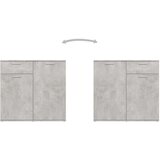  Komoda betonsko siva 160x36x75 cm iverna plošča | Shoptok.si