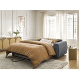 Bobochic Paris Temno siva sedežna garnitura za spanje/raztegljiva iz šenilje 240 cm Hugo – | Shoptok.si