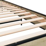 vidaXL Posteljni okvir sonoma hrast 75x190 cm inženirski les in kovina | Shoptok.si