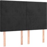 s oprugama i madracem crni 140 x 190 cm baršunasti | shoptok.hr