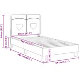  Krevet za djecu s uzglavljem Svijetlo siva 80 x 160 cm tkanina | shoptok.hr