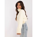 Fashion Hunters light yellow women's turtleneck with patterns
