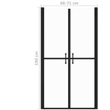  Vrata za tuš-kabinu prozirna ESG (68 - 71) x 190 cm | shoptok.hr