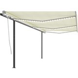 vidaXL Avtomatska tenda LED + senzor 6x3 m krem Cene