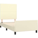  Okvir za krevet s uzglavljem krem 90x190 cm od umjetne kože | shoptok.hr