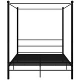  Okvir za krevet s nadstrešnicom crni metalni 160 x 200 cm | shoptok.hr