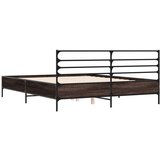  Okvir za krevet boja hrasta 150x200cm konstruirano drvo i metal | shoptok.hr