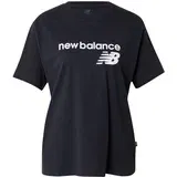 New Balance Majica črna / bela