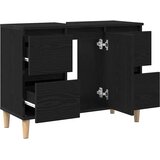  Kupaonski ormarić za sudoper Crni hrast 80 x 33 x 60 cm | shoptok.hr
