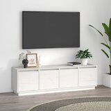 vidaXL TV omarica bela 156x37x45 cm trdna borovina Cene