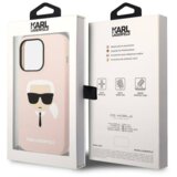 Karl Lagerfeld magsafe ovitek KLHMP14LSLKHLP za iphone 14 pro roza silikonska zaščita - karls head | Shoptok.si