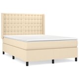  The Living Store Box spring postelja z vzmetnico krem 140x190 cm blago - Box Spring Postelja, (21448805) | Shoptok.si