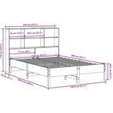 vidaXL Krevet s regalom za knjige bez madraca 140x200 cm od borovine | shoptok.hr