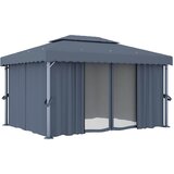  Sjenica sa zastorom 4 x 3 m antracit aluminijska | shoptok.hr