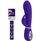 Pretty Love Prescott Red Super Soft Silicone Dual Vibrator Purple | shoptok.hr