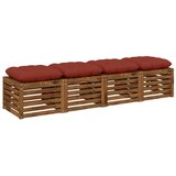  Jastučići za sjedenje VIANEN 4 kom. 100% poliester Crvena - Crvena 40 x 40 x 12 cm | shoptok.hr