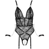Cottelli Bondage - otvoreno tijelo s remenima i držačima za ruke (crno) | shoptok.hr