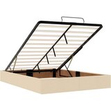  Otomanski krevet s madracem krem 140x190cm od tkanine | shoptok.hr