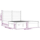 Posteljni okvir bel iz trdne borovine 140x200 cm, (20646874) | Shoptok.si