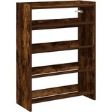 vidaXL Regal za čevlje dimljen hrast 60x25x81 cm inženirski les, (22013745) | Shoptok.si