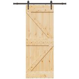 vidaXL Klizna vrata s priborom za montažu 80 x 210 cm masivna borovina | shoptok.hr