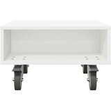  Stranska miza s kolesi Bela 50,5 x 50 x 30 cm Konstruiran les, (5000201975) | Shoptok.si