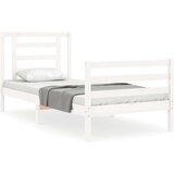  Okvir kreveta s uzglavljem bijeli 2FT6 mali od masivnog drva | shoptok.hr