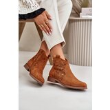 S. BARSKI Women's Perforated Ankle Boots with Zipper Camel S.Barski | ePonuda.com