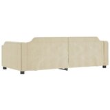 vidaXL Raztegljiva postelja krem 90x200 cm blago | Shoptok.si