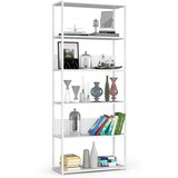 AKORD Regal V Loft Slogu Iz Kovine, Bela, (5000332520) | Shoptok.si