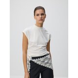 Reserved Bluza s naborima - krem | shoptok.hr
