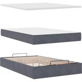  Okvir kreveta s madracem tamnosivi 120x200 cm baršunasti | shoptok.hr