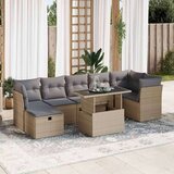 vidaXL 8-dijelni set vrtnih sofa od poliratana s jastucima bež | shoptok.hr