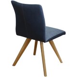 Linea Natura stol, les, tekstil modra, barve hrasta, temno modra | Shoptok.si
