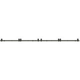Pribor za klizna vrata 400 cm čelični crni | shoptok.hr