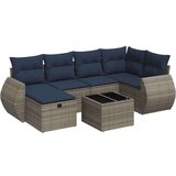vidaXL 7-dijelni set vrtnih sofa sivi od poliratana | shoptok.hr