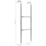  Ljestve za trampolin s 2 prečke čelične srebrne 102,6 cm | Eponuda.com