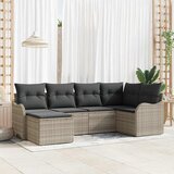  Sjedeća garnitura za vrt 6 kom. Svijetlo siva poliratan Svjetlosiva 232.5 x 122.5 x 69 cm | Shoptok.si