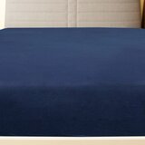  Plahta s gumicom od žerseja modra 180x200 cm pamučna | shoptok.hr