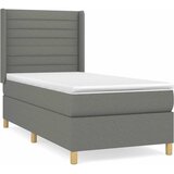  s oprugama i madracem tamnosivi 90x200 cm od tkanine | shoptok.hr
