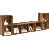  Set TV komoda s policom s pohranom 4 pcs Staro drvo 72 x 35 x 36.5 cm | shoptok.hr